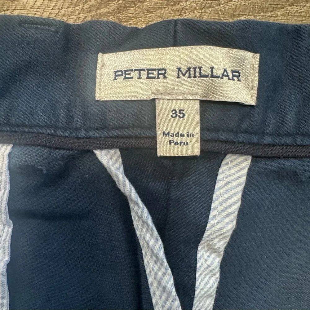 Peter Millar Crown Deep Blue Shorts Pima Cotton ME0B05 Mens Sz. 35